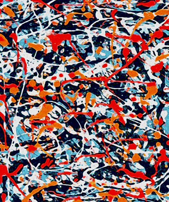 Jackson Pollock Style Canvas Art Print 3