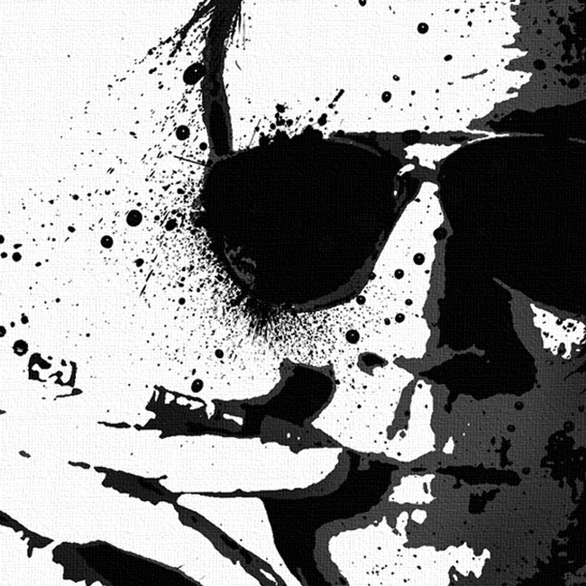 Hunter S. Thompson Canvas Print Detail