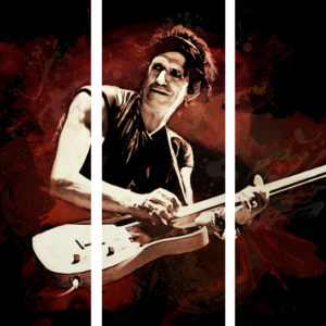 Keith Richards Triptych Canvas Print