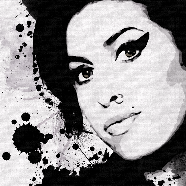 Amy Winehouse Canvas Print Detail