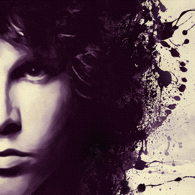 Jim Morrison Canvas Print Detail