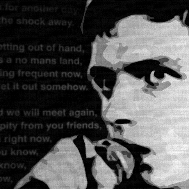 Ian Curtis, Joy Division Canvas Print Detail