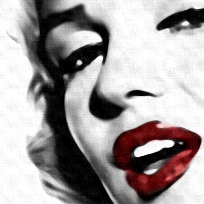 Marilyn Monroe Canvas Print Detail